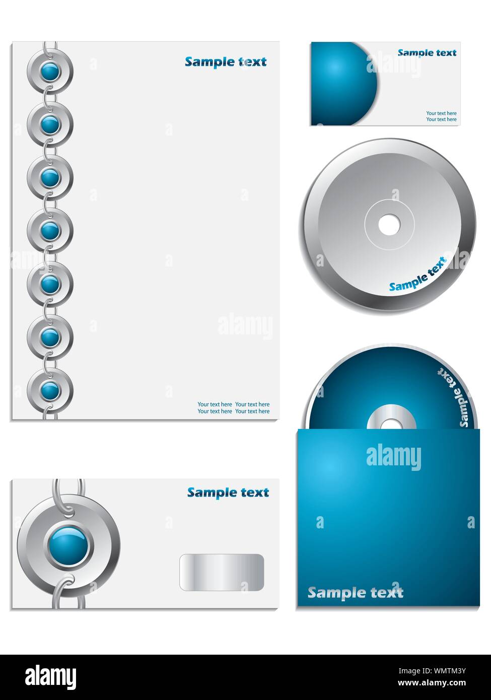 Blue company vector set 2 Stock Vector Image & Art - Alamy