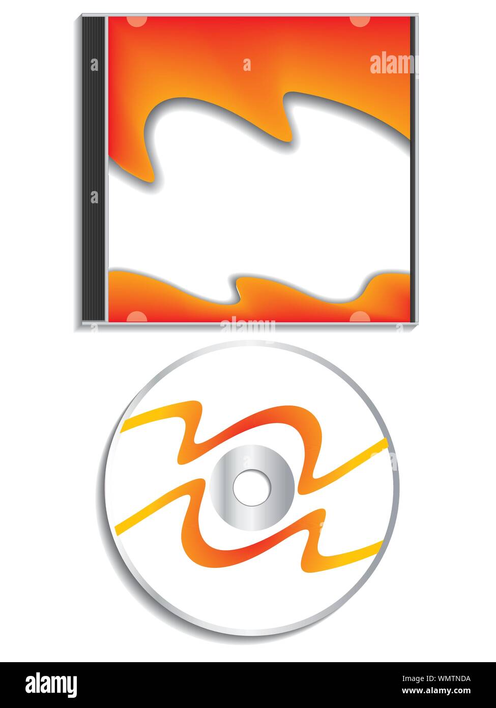 Cd & dvd with case Stock Vector