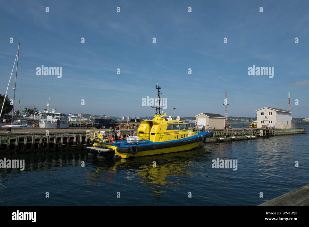 Pilot boat Halifax Harbour Nova Scotia Canada Stock Photo Alamy