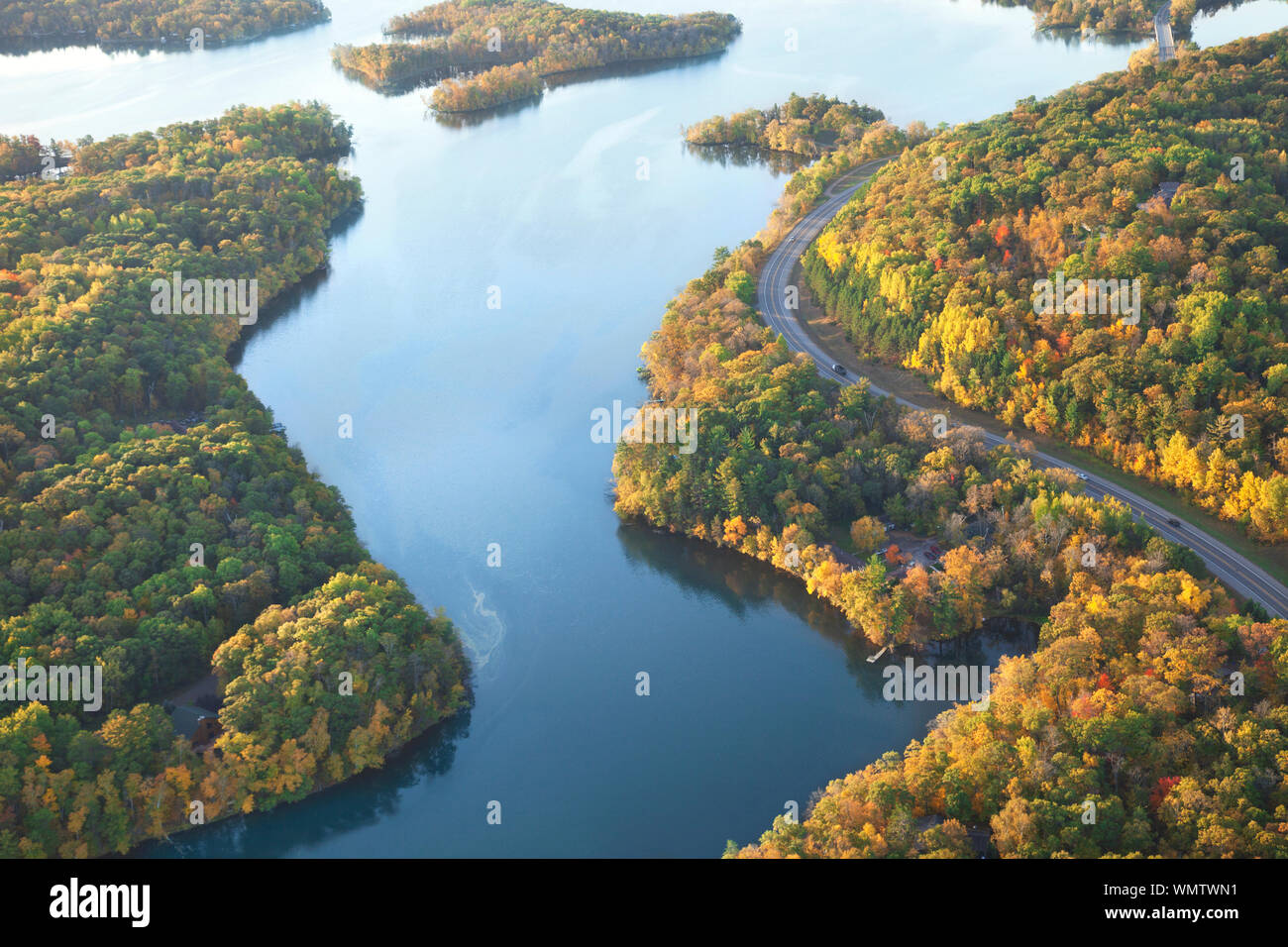 Aerial View Of Mississippi River Amidst Forest Stock Photo Alamy