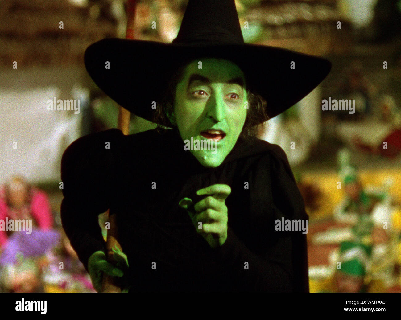 Margaret Hamilton as the Wicked Witch of the West, "The Wizard of Oz" (1939) MGM  File Reference # 33848-639THA Stock Photo