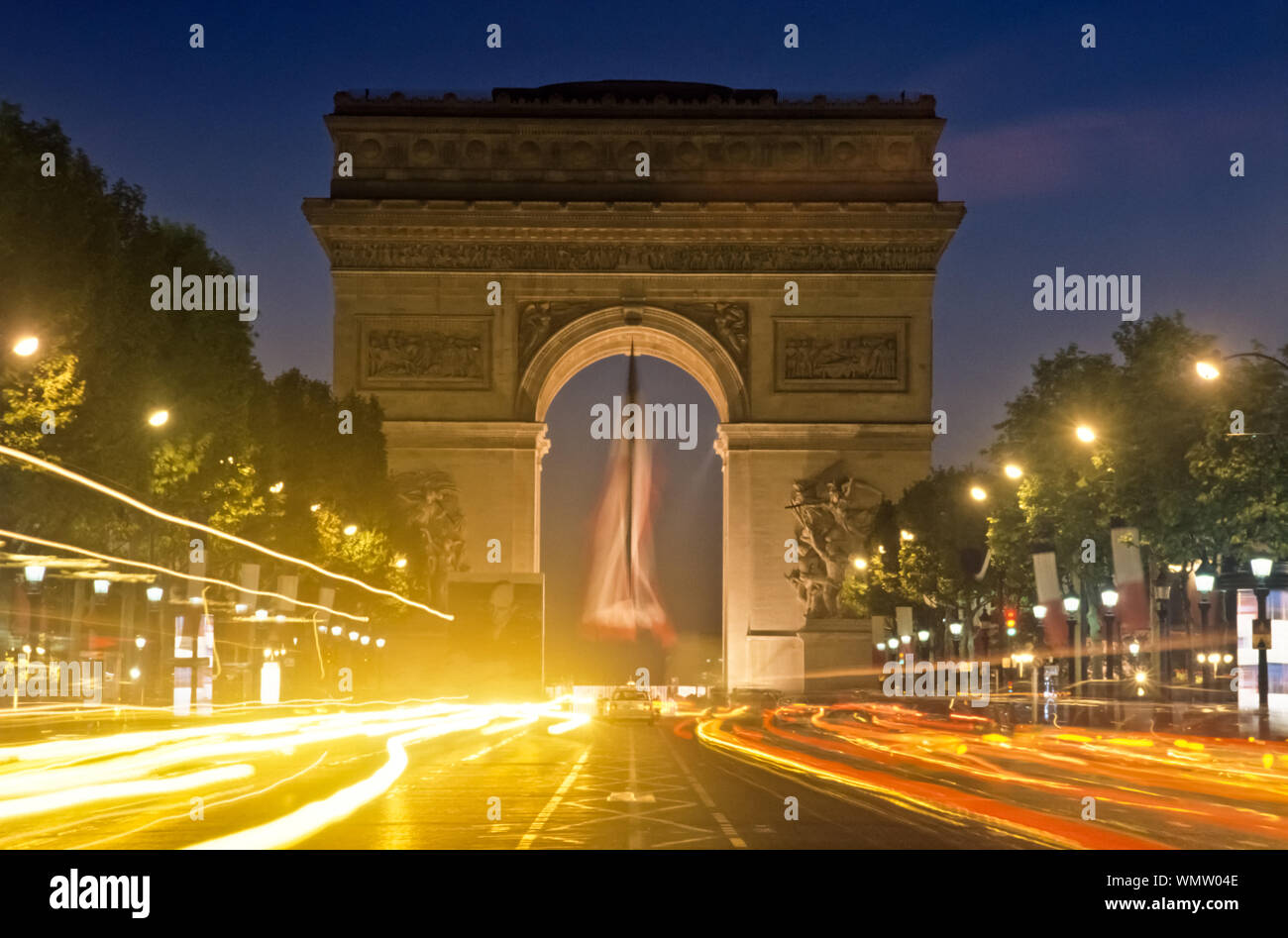 Paris, Triumphbogen, Arc de Triomphe - Paris, Arc de Triomphe Stock Photo