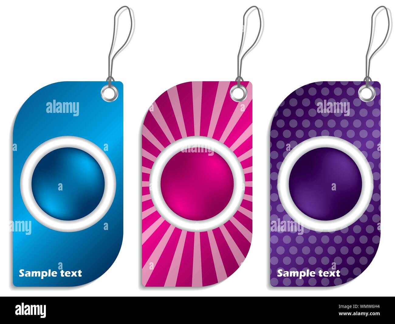 Buttoned label set Stock Vector Image & Art - Alamy
