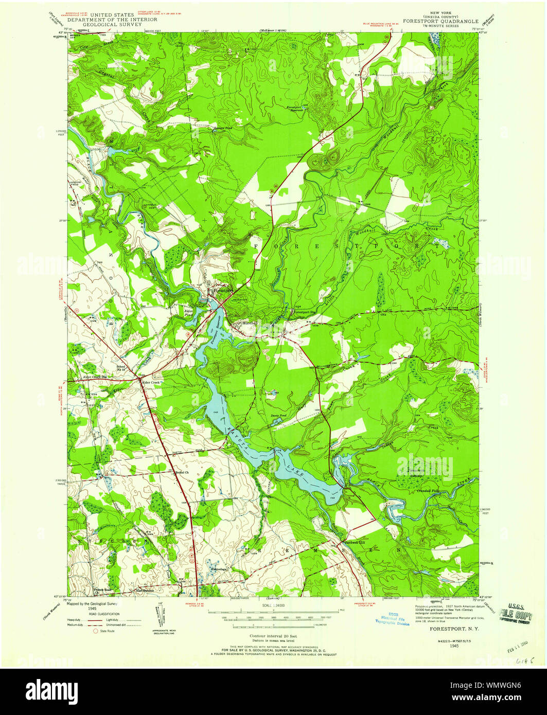 New York NY Forestport 138258 1945 24000 Restoration Stock Photo Alamy