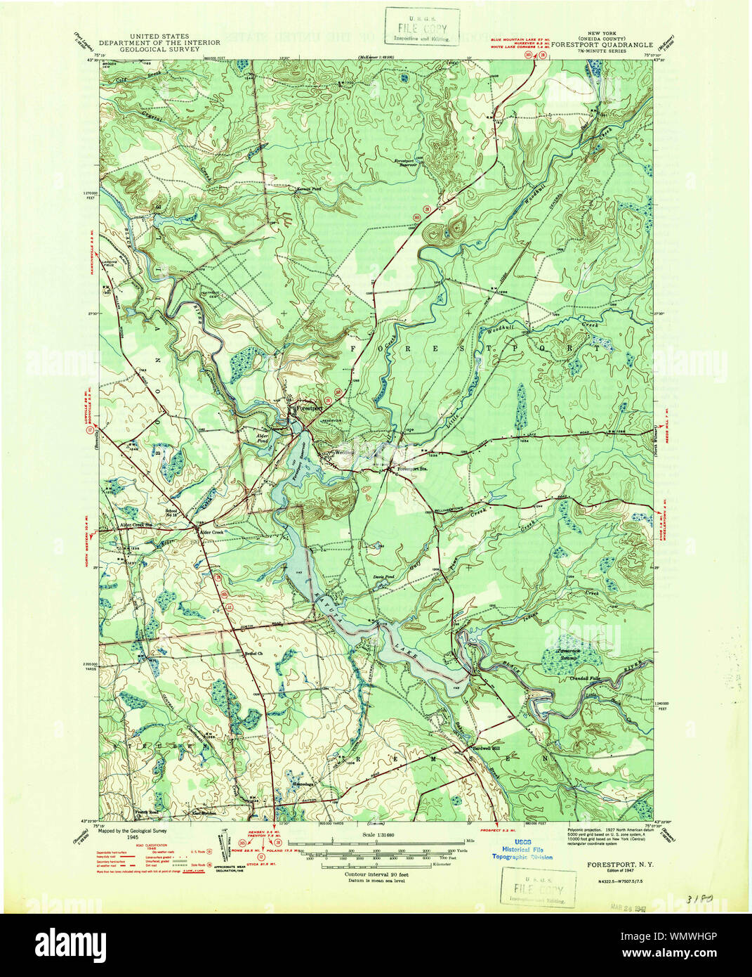 New York NY Forestport 138261 1947 31680 Restoration Stock Photo Alamy