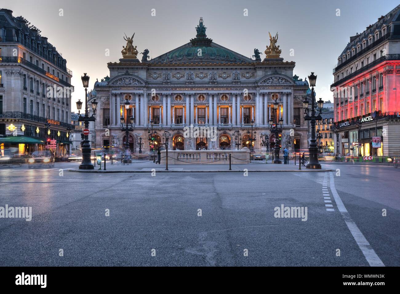 Paris, Place de l'Opera, Opera Garnier Stock Photo