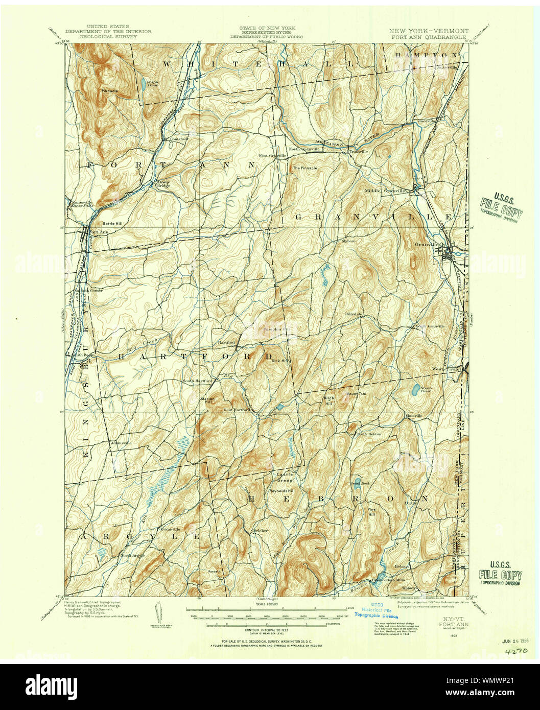 Fort ann new york map hires stock photography and images Alamy