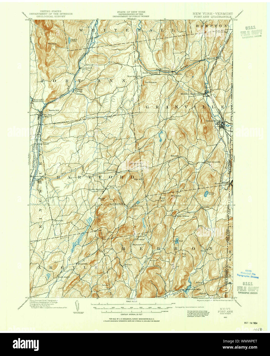 Map of fort ann new york hires stock photography and images Alamy