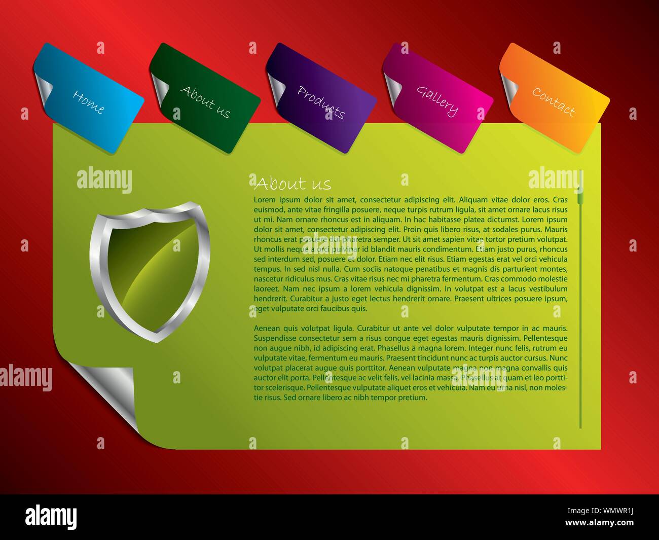 Labeled website template Stock Vector Image & Art - Alamy