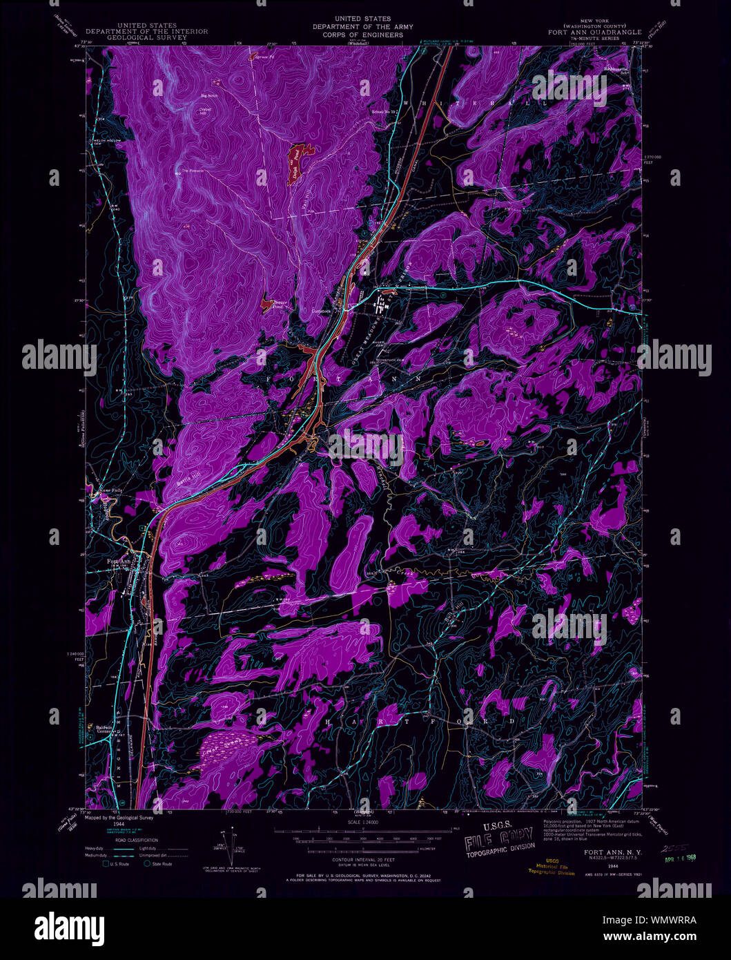 Map of fort ann new york hires stock photography and images Alamy
