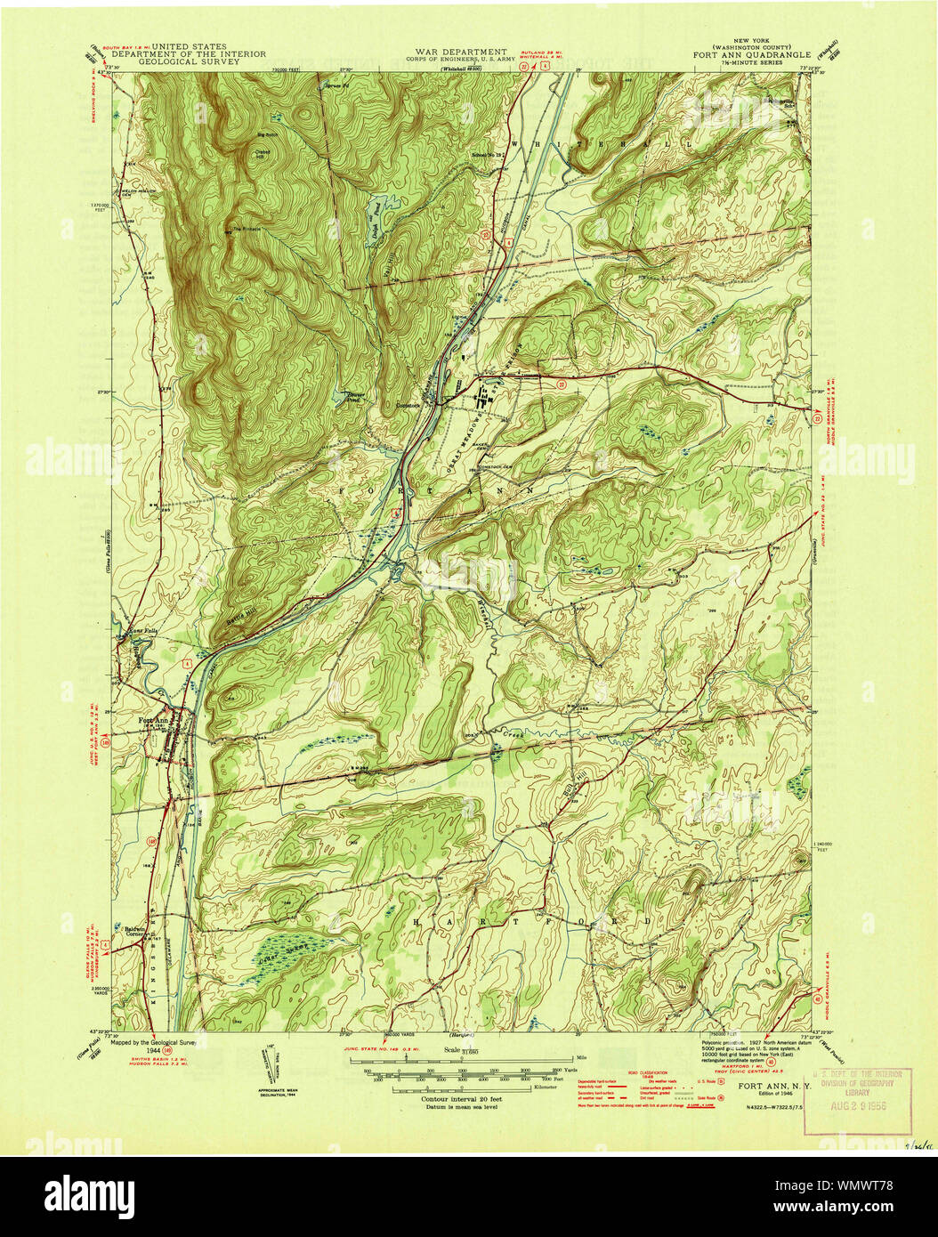 Map of fort ann hires stock photography and images Alamy