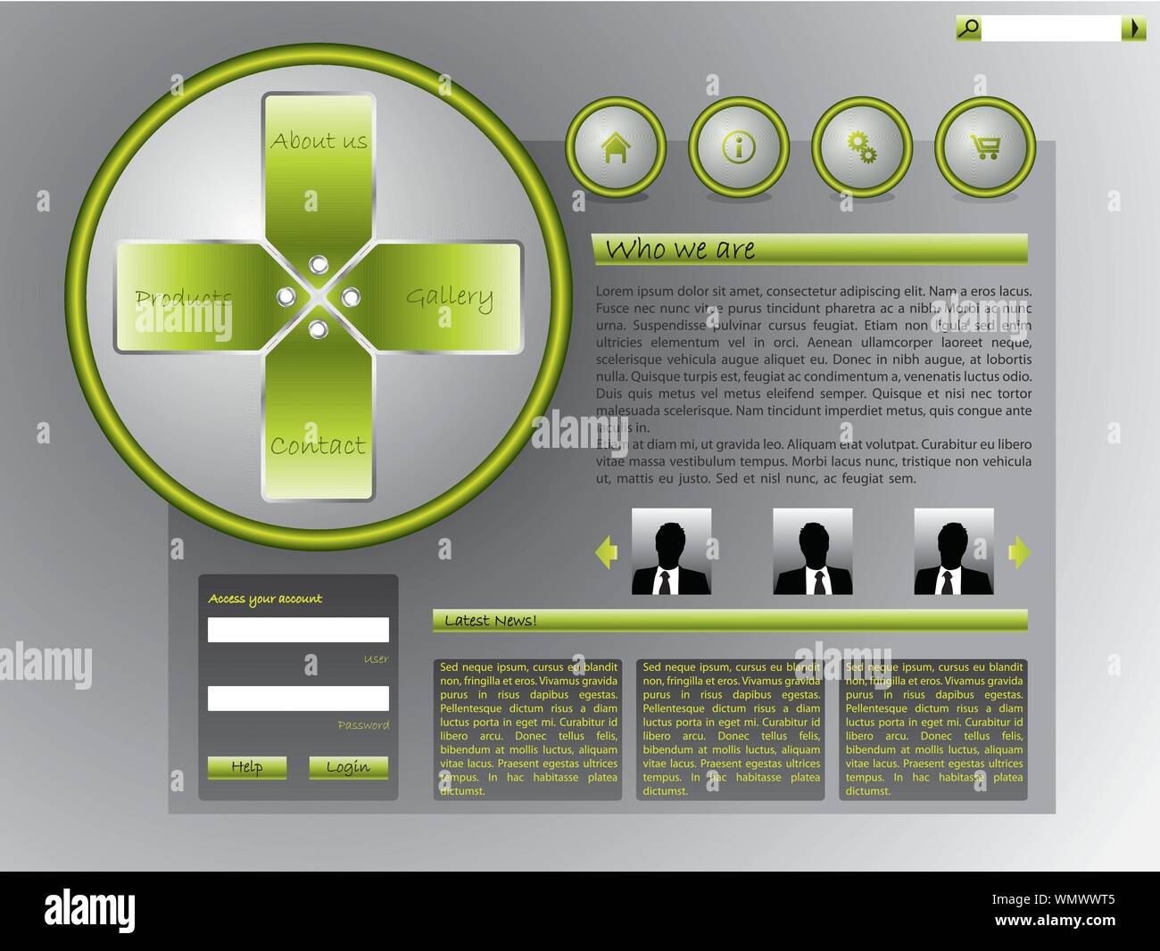 Web template with cool labels and buttons Stock Vector Image & Art - Alamy