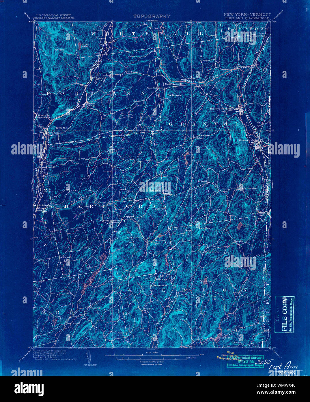 Map of fort ann hires stock photography and images Alamy