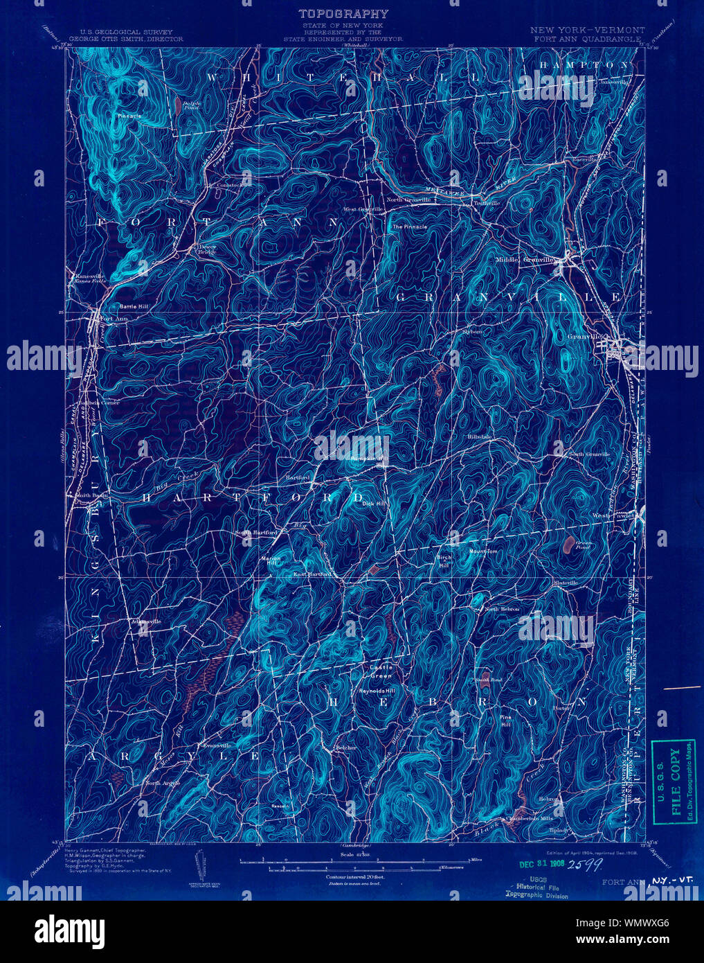 Map of fort ann new york hires stock photography and images Alamy