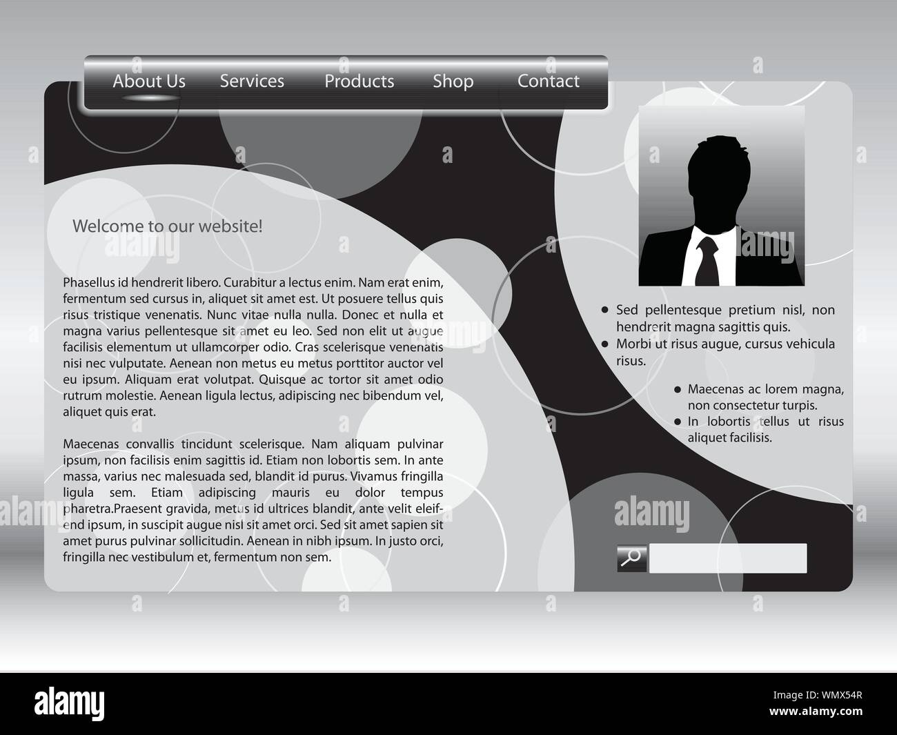 Black and white web template Stock Vector Image & Art Alamy Black and white web template Stock Vector Image & Art Alamy
