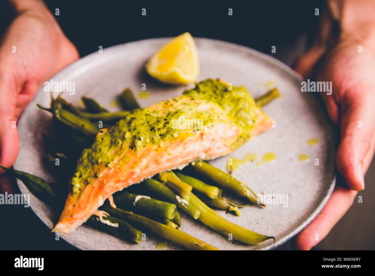 Fish and green beans hires stock photography and images Alamy