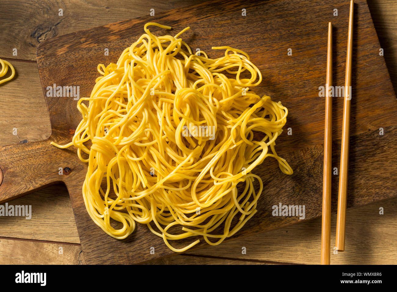 Homemade Japanese Yakisoba Egg Noodles Ready to Cook Stock Photo Alamy