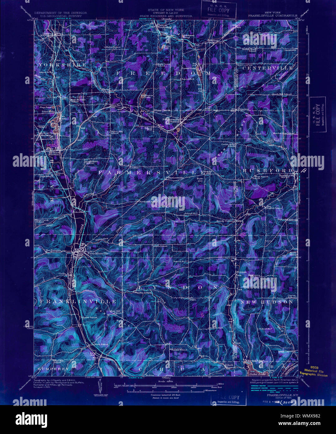 Map of franklinville new york hires stock photography and images Alamy