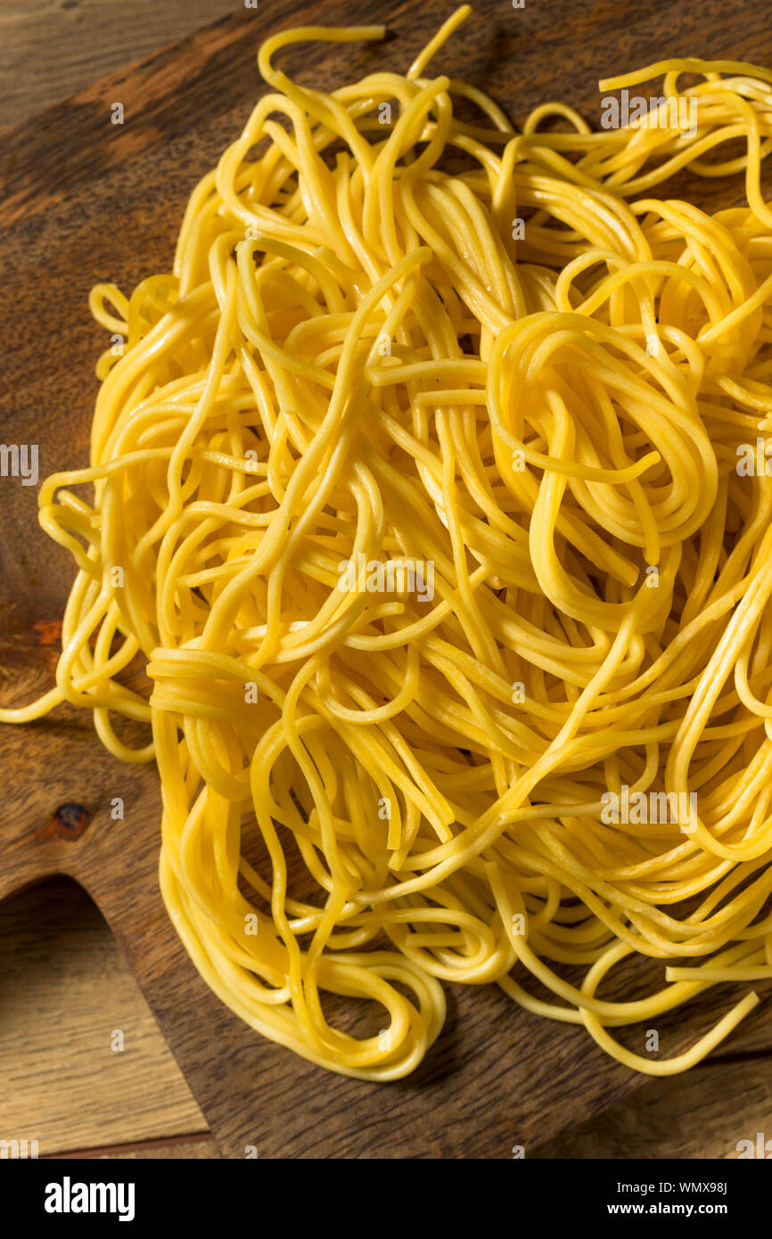 Homemade Japanese Yakisoba Egg Noodles Ready to Cook Stock Photo Alamy