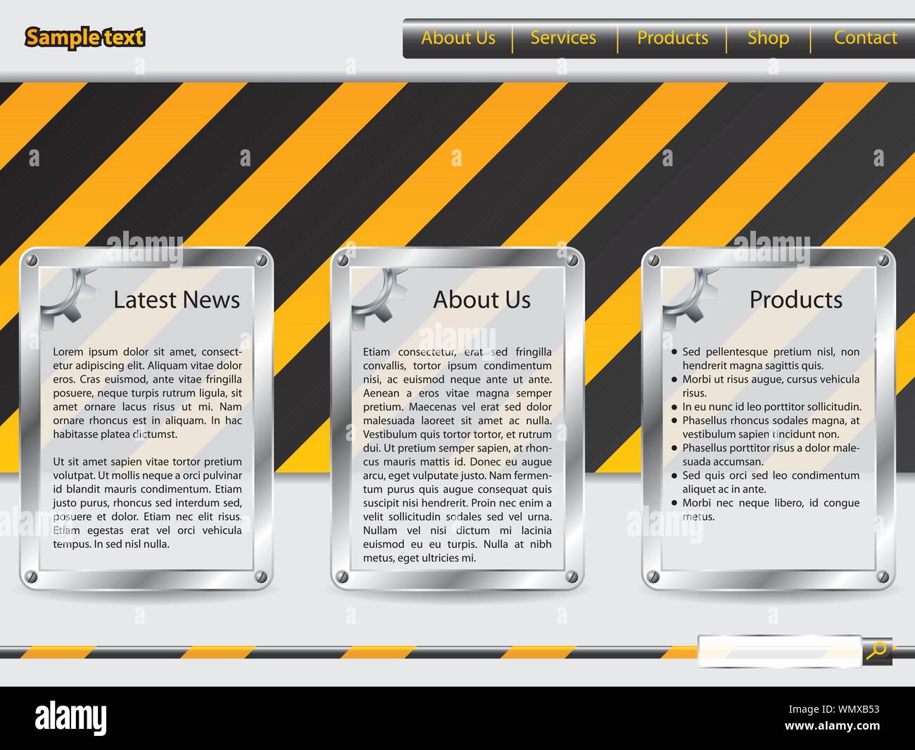 Construction Website Template Stock Vector Image Art Alamy