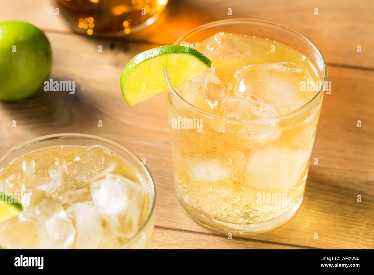 Homemade Rum and Tonic Cocktail with Lime Stock Photo Alamy