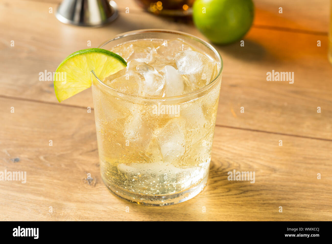 Homemade Rum and Tonic Cocktail with Lime Stock Photo Alamy