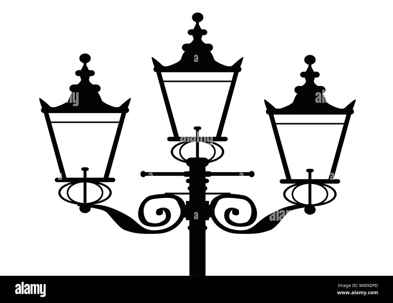 Street Lamp Silhouette Stock Vector Image & Art - Alamy