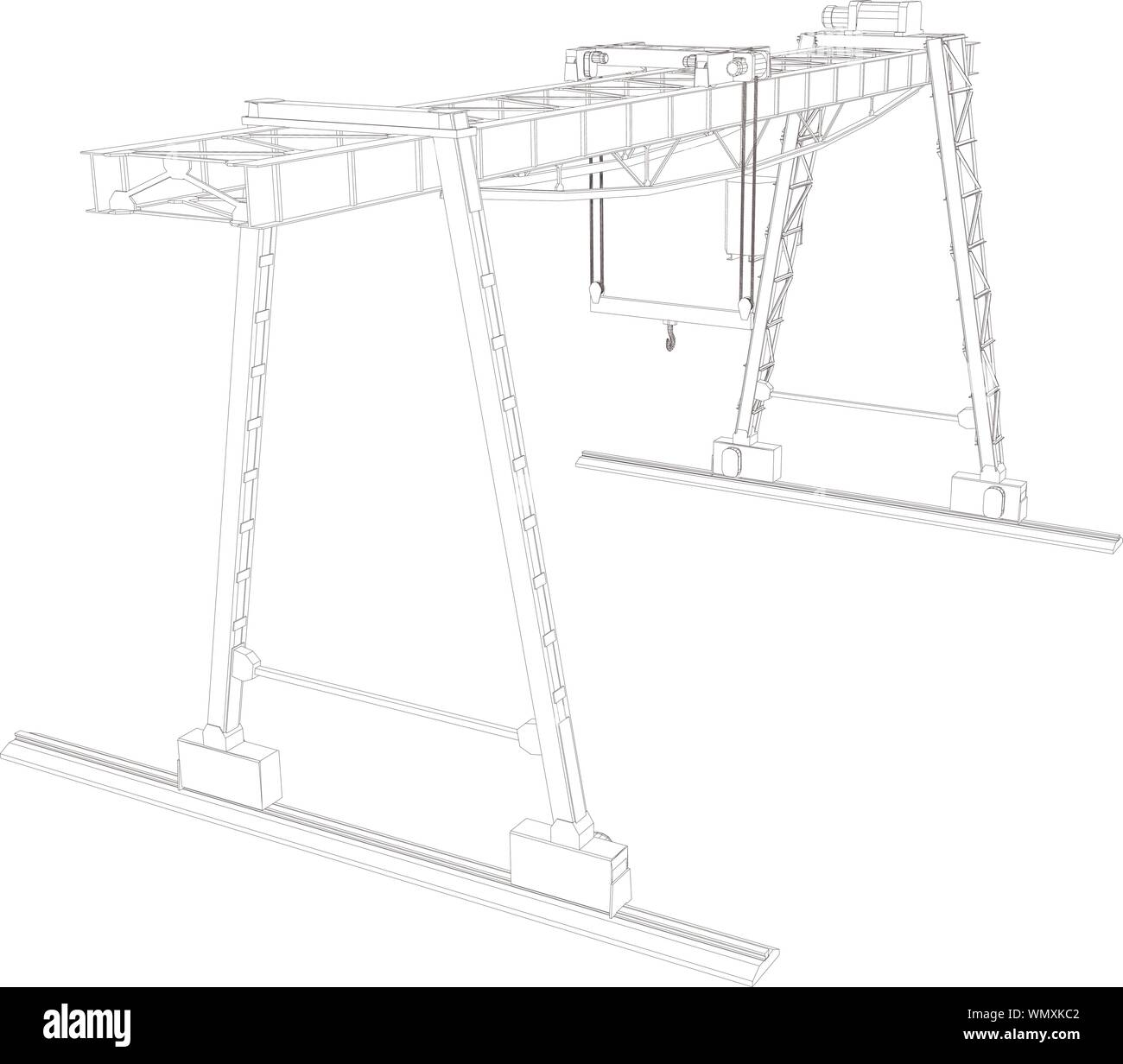 Factory gantry Stock Vector Images Alamy