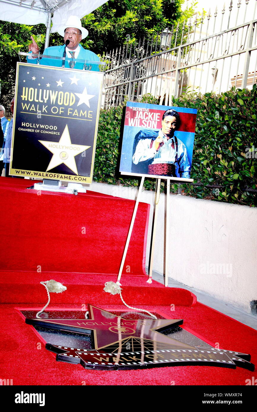 September 3, 2019, Hollywood, California, USA: I16064CHW.Hollywood Chamber Of Commerce Honors Jackie Wilson With Posthumous Star On The Hollywood Walk Of Fame .7057 Hollywood Boulevard, Hollywood, California, USA  .09/04/2019 .MARSHALL THOMPSON - THE CHI-LITES .Â©Clinton H.Wallace/Photomundo International/  Photos Inc  (Credit Image: © Clinton Wallace/Globe Photos via ZUMA Wire) Stock Photo