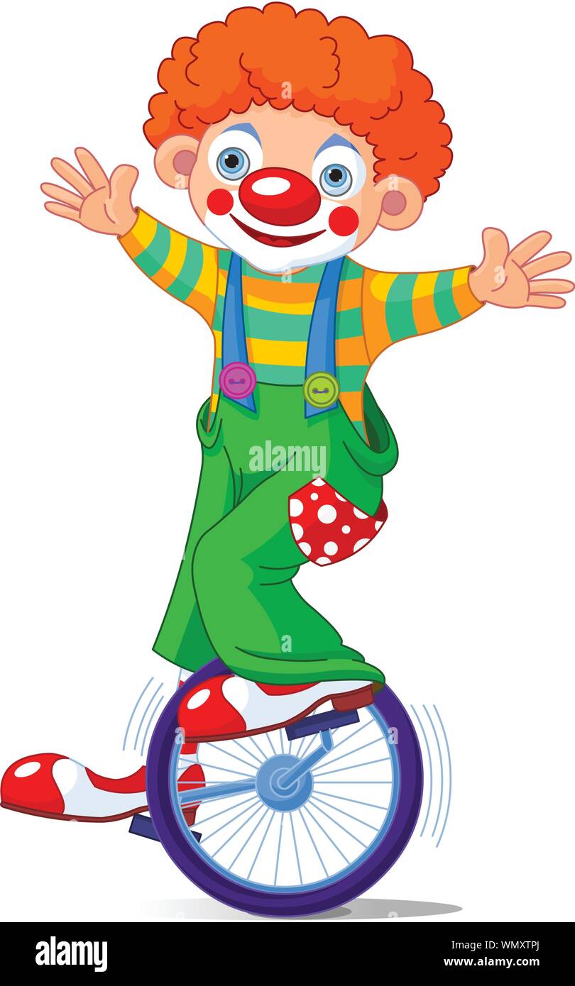 Circus clown unicycle hi-res stock photography and images - Alamy