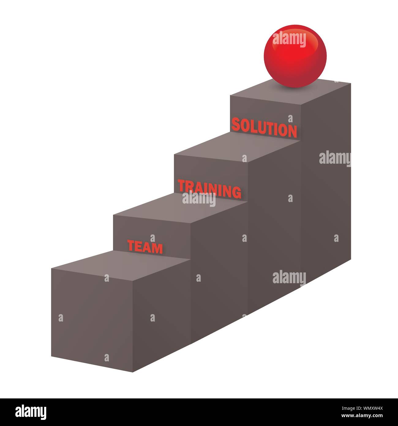 Team, training, solution stairs, 3d vector Stock Vector Image & Art Alamy