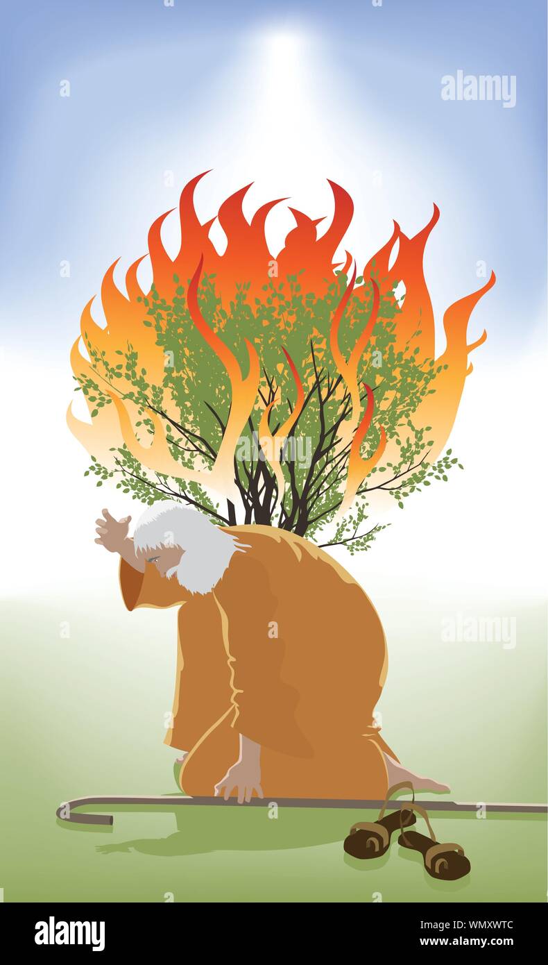 clipart of burning bush