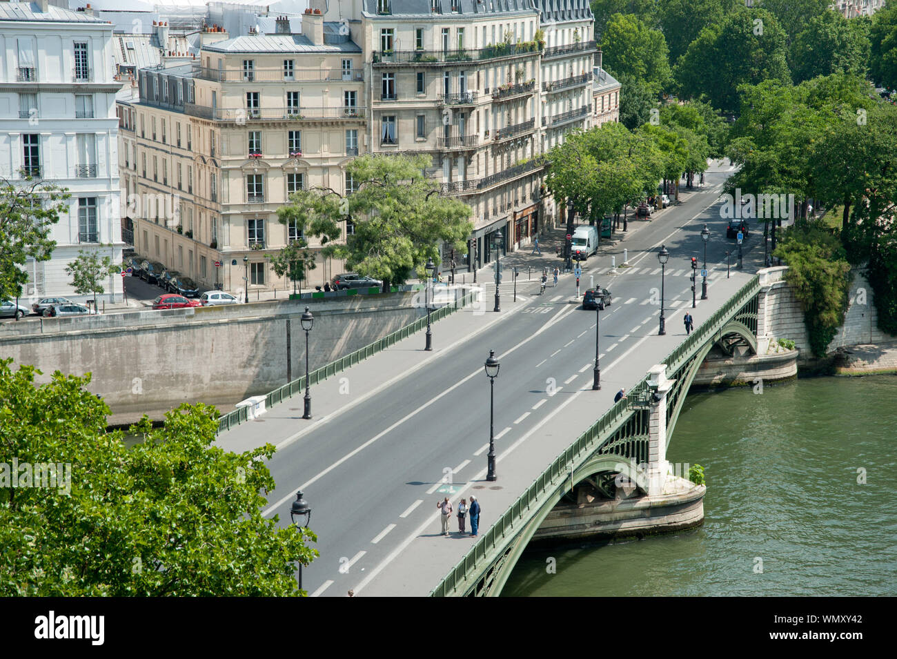 Paris, Seine, Pont de Sully Stock Photo