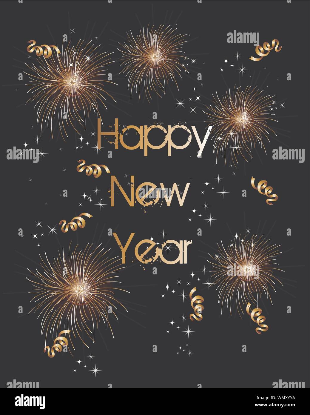 Happy new year 2014 fireworks greeting card Stock Vector Image &amp; Art ...