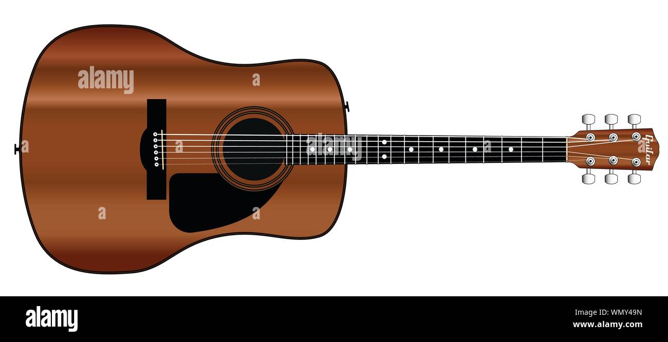 Acoustic Guitar Stock Vector
