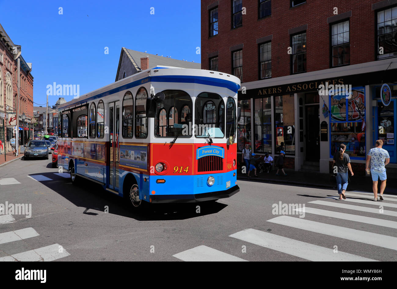 Fore Street.Old Port.Portland.Maine.USA Stock Photo - Alamy