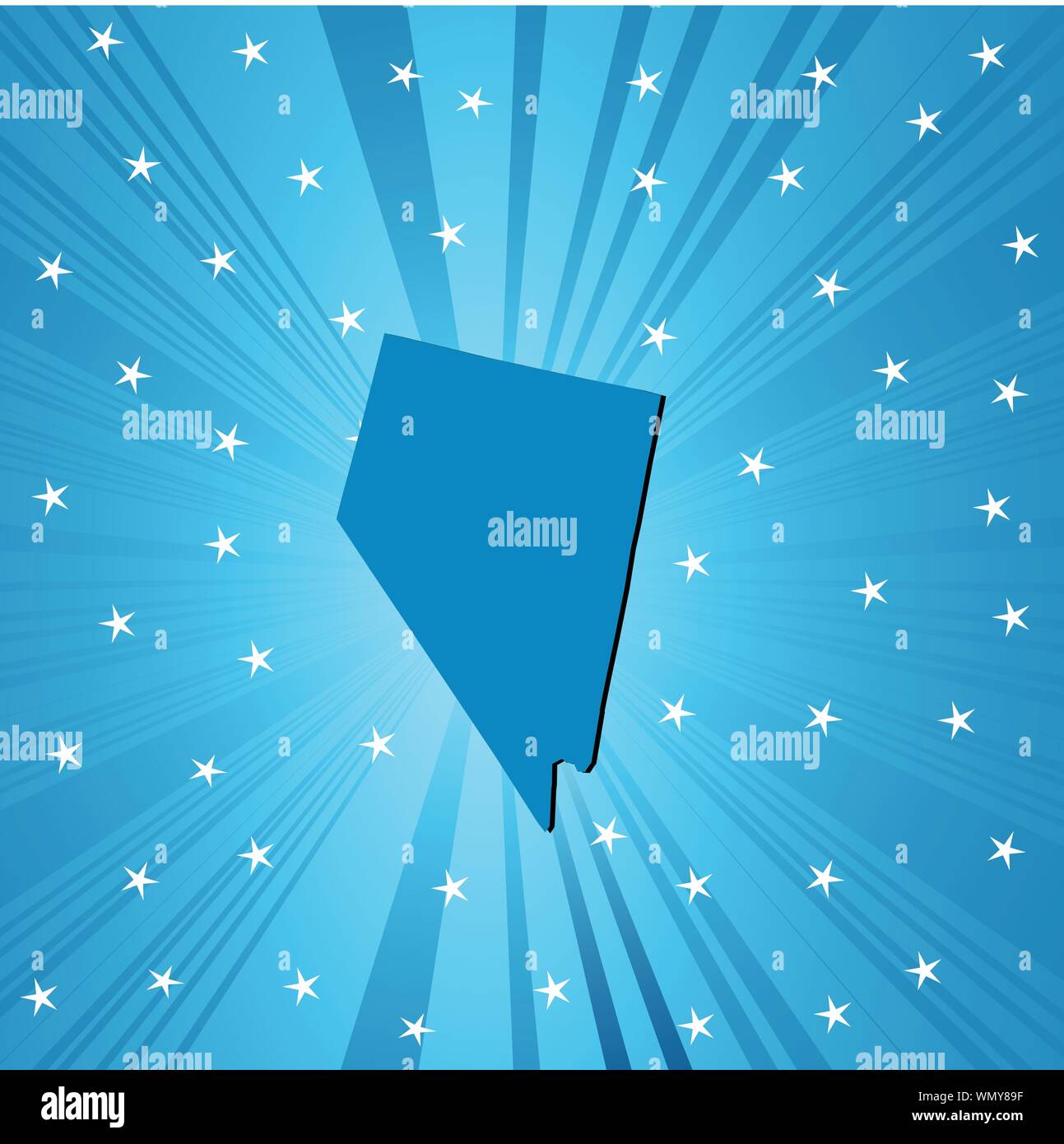 Blue Nevada map Stock Vector Image & Art Alamy