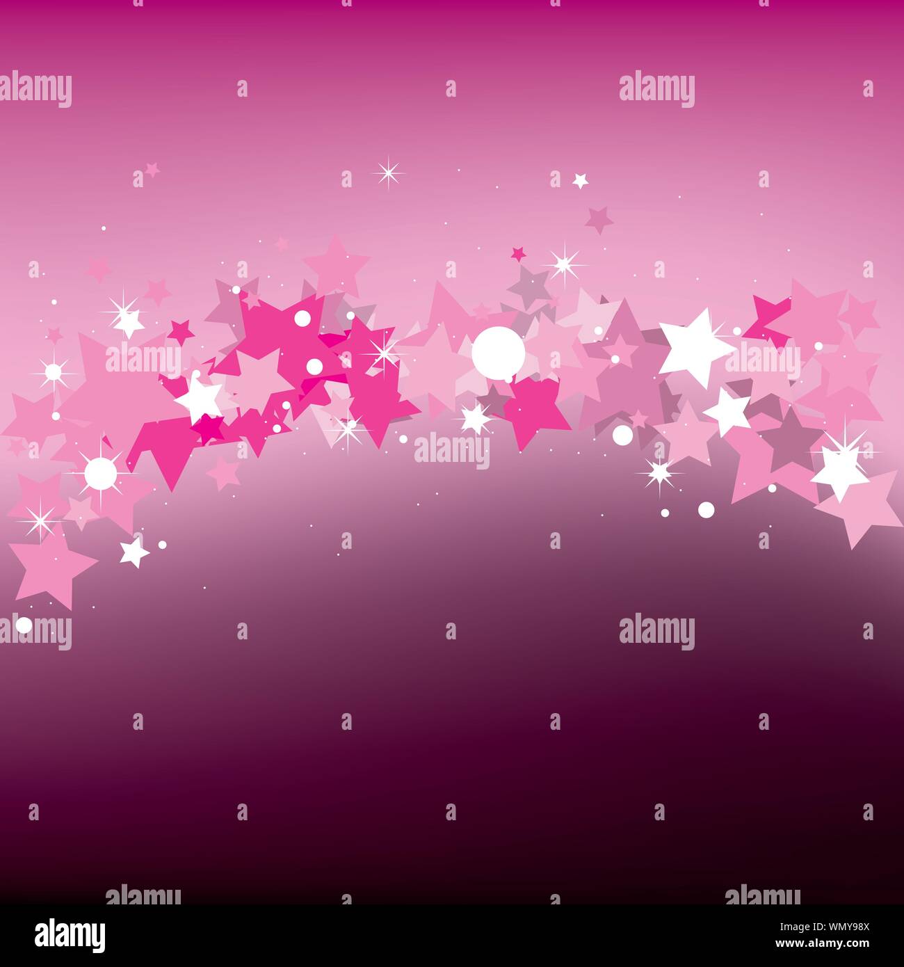 Pink background with stars. Vector Illustration Stock Vector Image