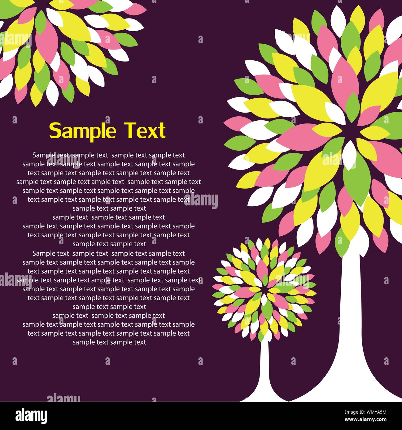 Abstract background with color tree. Vector illustration Stock Vector ...