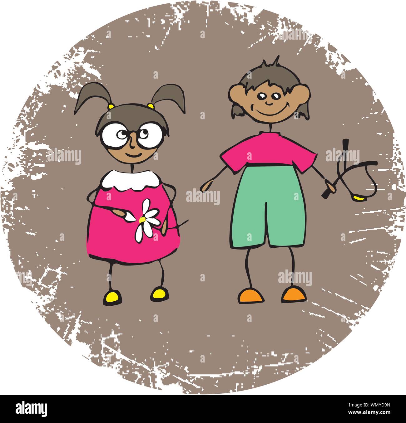 happy kids playing Stock Vector Image & Art - Alamy