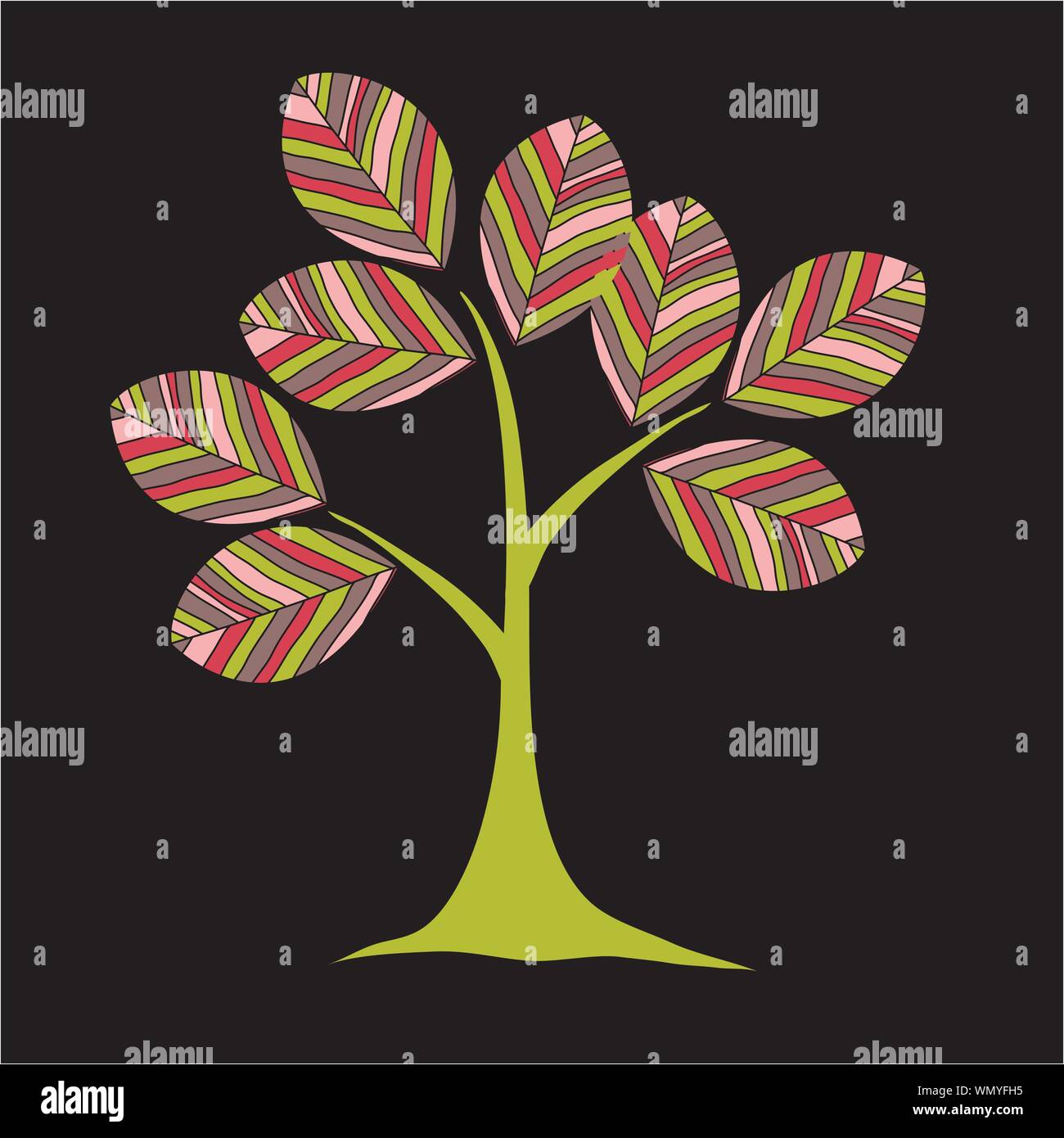 Abstract background with color tree. Vector illustration Stock Vector ...