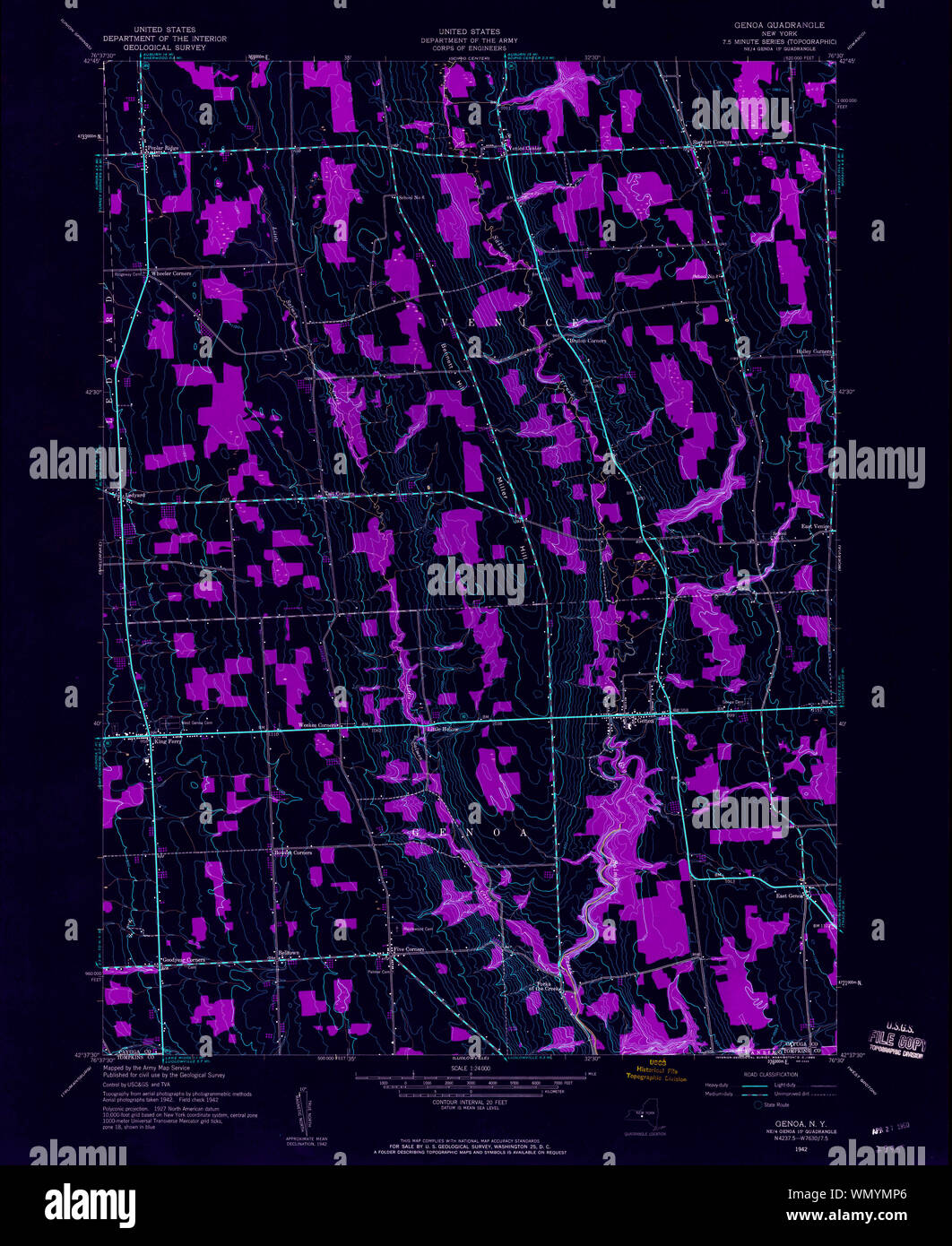 New York NY Genoa 129506 1942 24000 Inverted Restoration Stock Photo