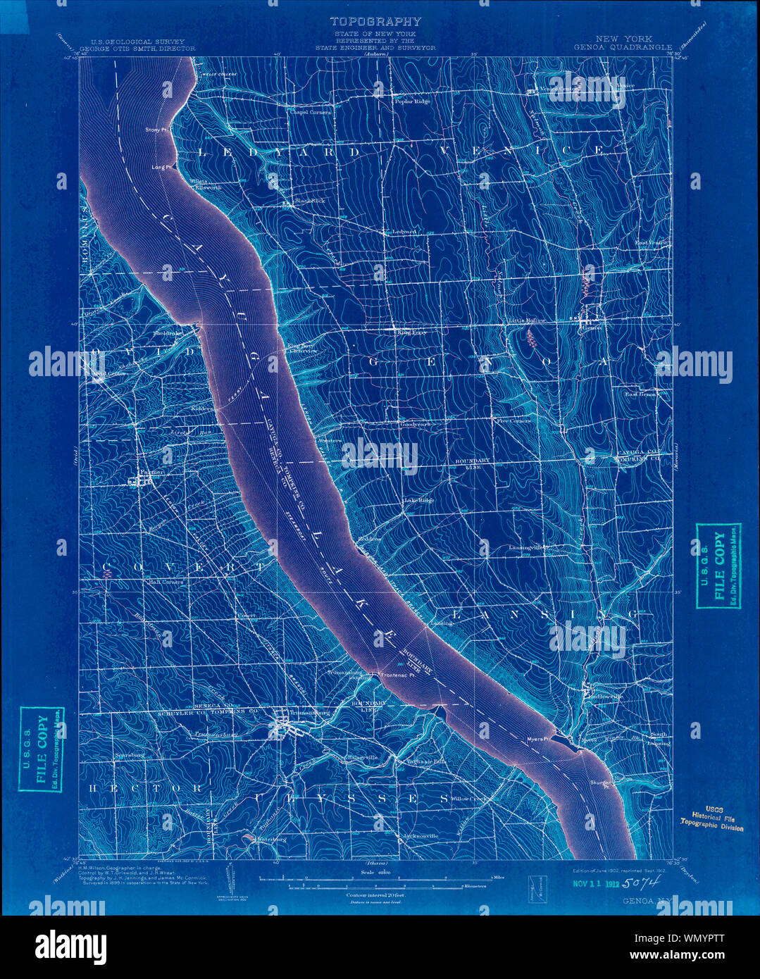 New York NY Genoa 139579 1902 62500 Inverted Restoration Stock Photo