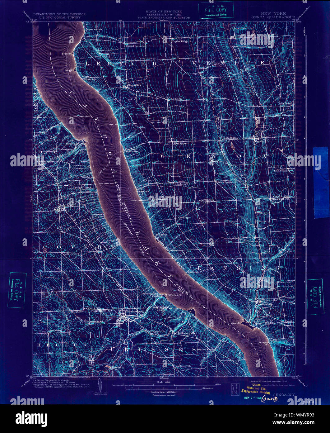 New York NY Genoa 139580 1902 62500 Inverted Restoration Stock Photo