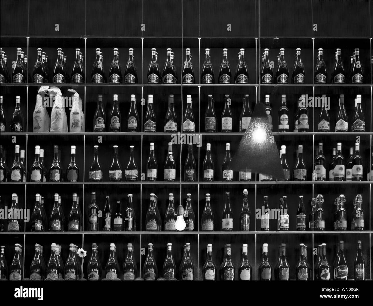 Row Of Objects In Shelf Stock Photo Alamy