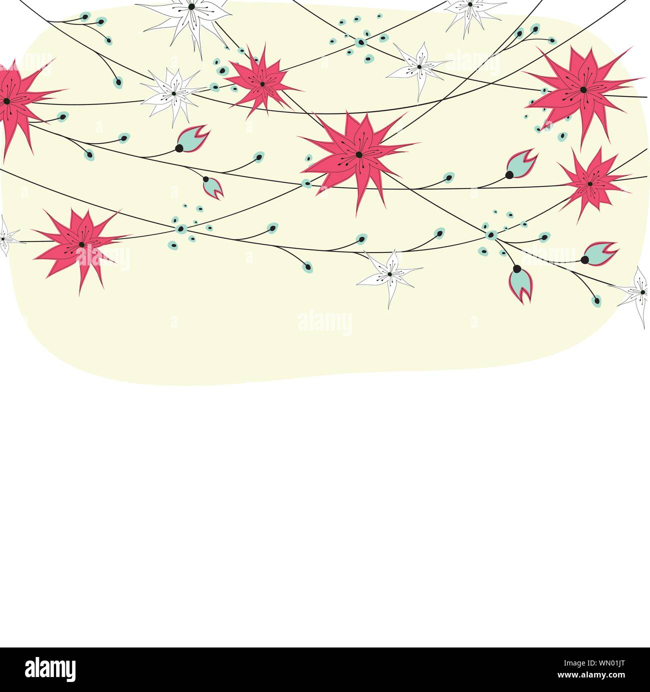 Abstract background with flowers. Vector illustration Stock Vector ...