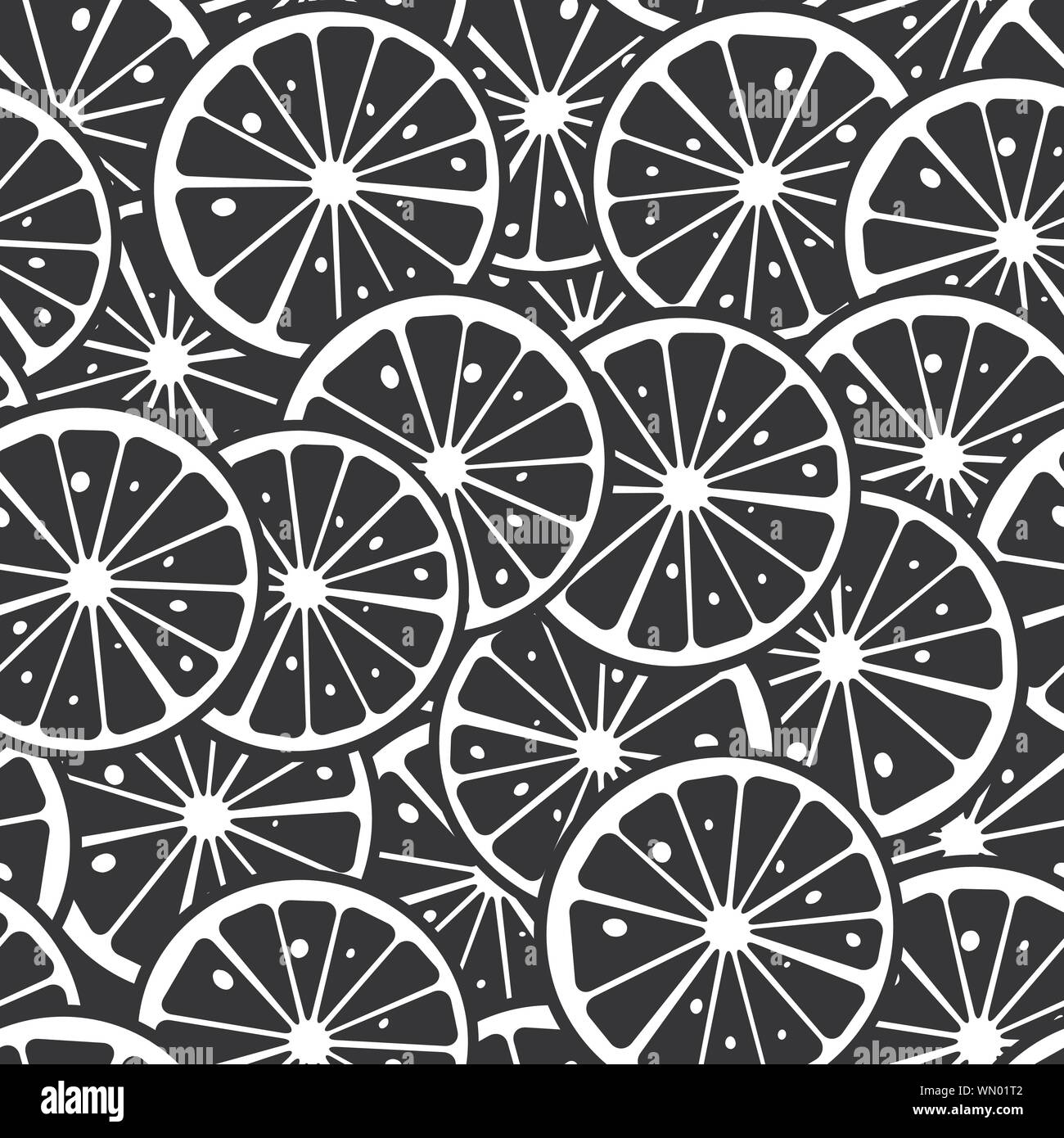 Citrus slice pattern Black and White Stock Photos & Images - Alamy