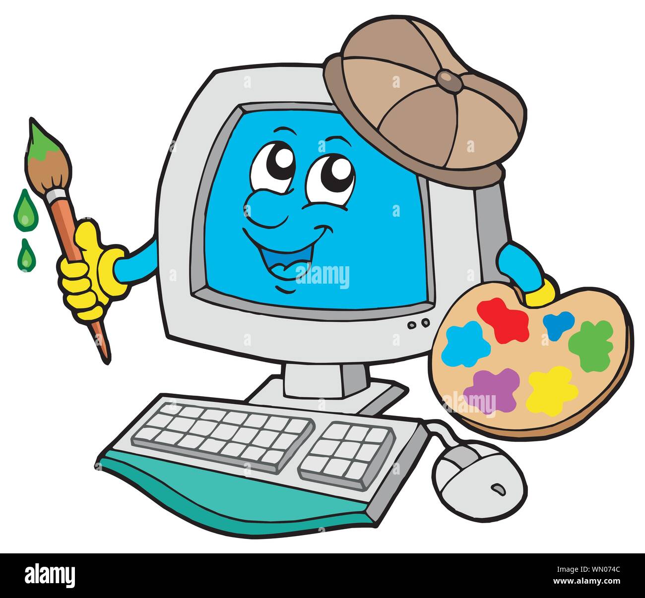 Cartoon computer hi-res stock photography and images - Alamy