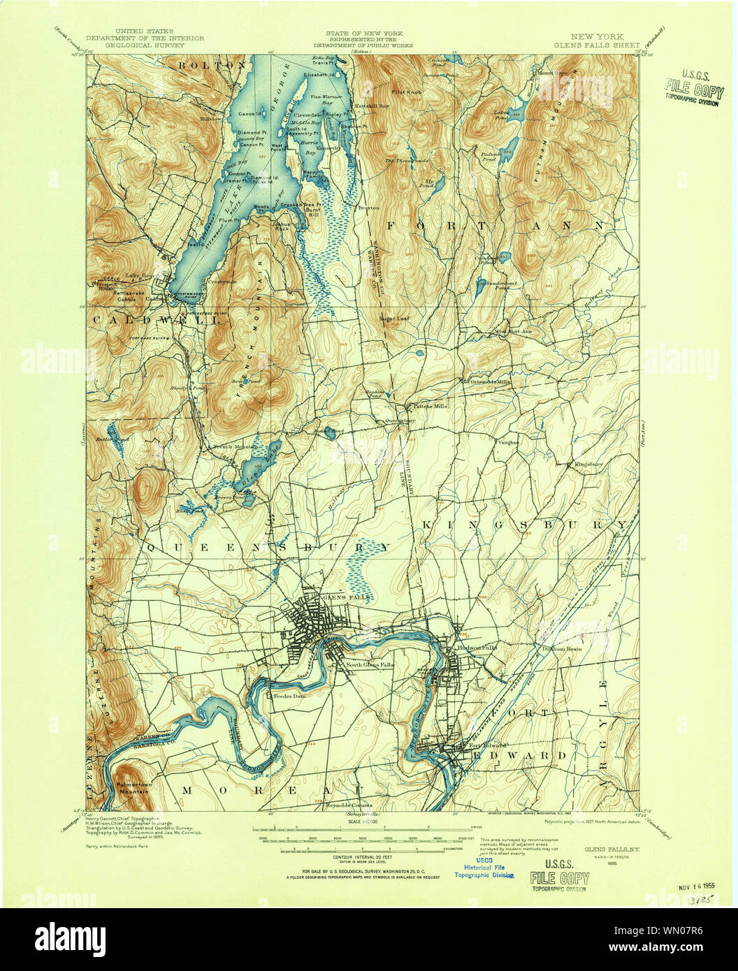Glens falls new york map hires stock photography and images Alamy