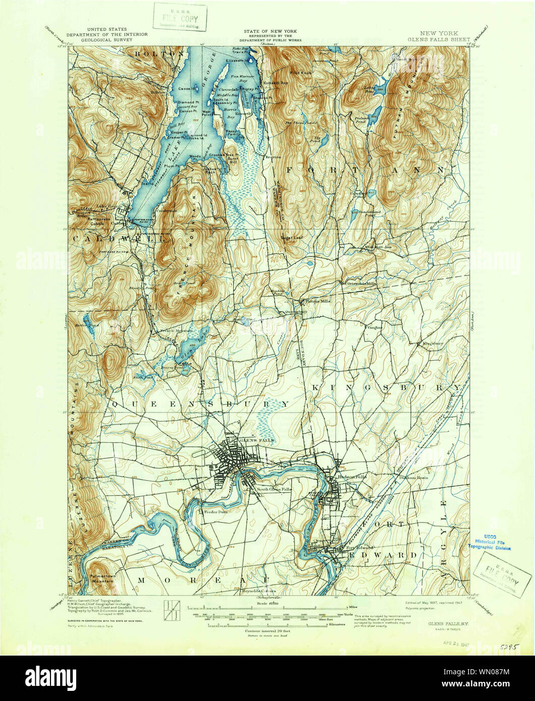 Glens falls new york map hires stock photography and images Alamy
